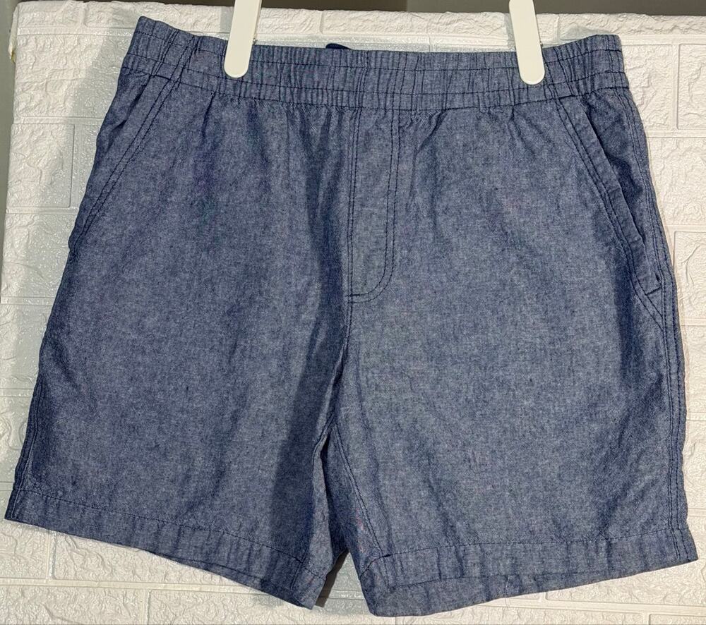 Sonoma Goods For Life Men’s M Blue Chambray Pull-On Drawstring Shorts